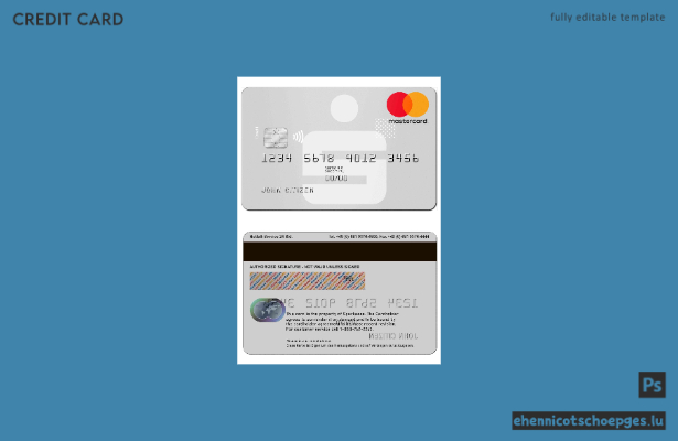 Beispielvorschau der Sparkasse MasterCard in Deutschland